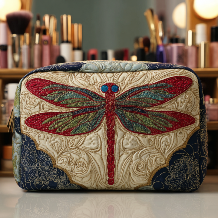 Trousse de toilette matelassée Libellule raffinée
