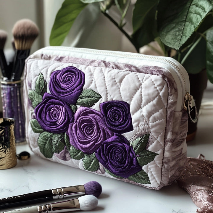 Trousse de toilette matelassée Fleurs élégantes