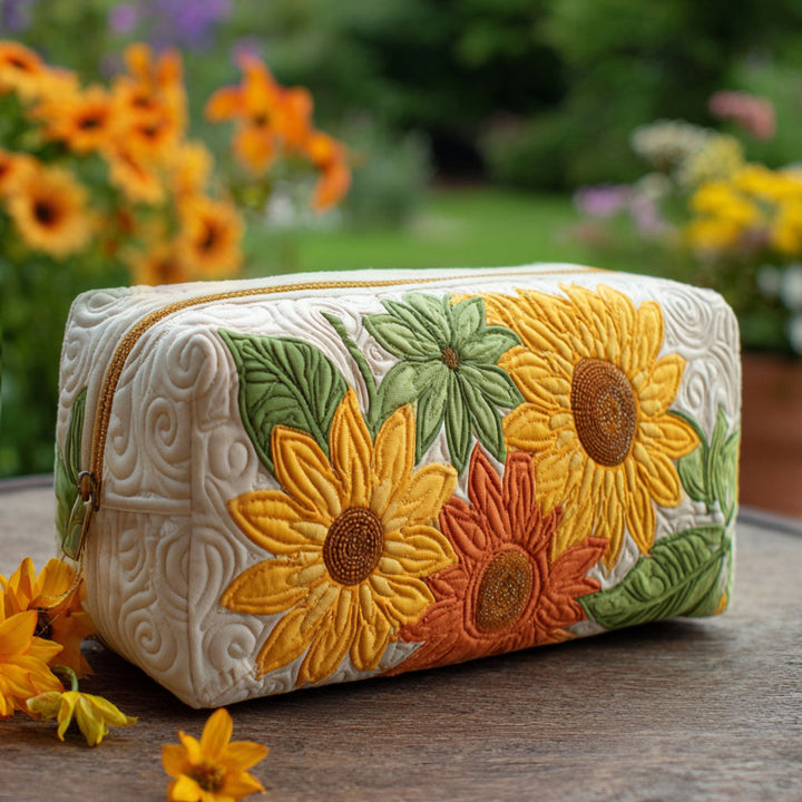 Trousse de toilette matelassée Pétales rêveurs