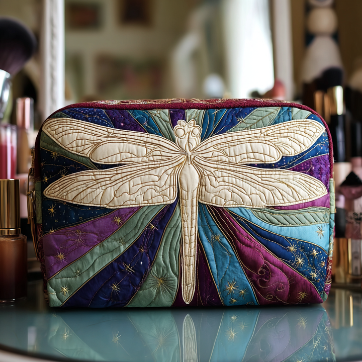 Trousse de toilette matelassée Libellule mystérieuse