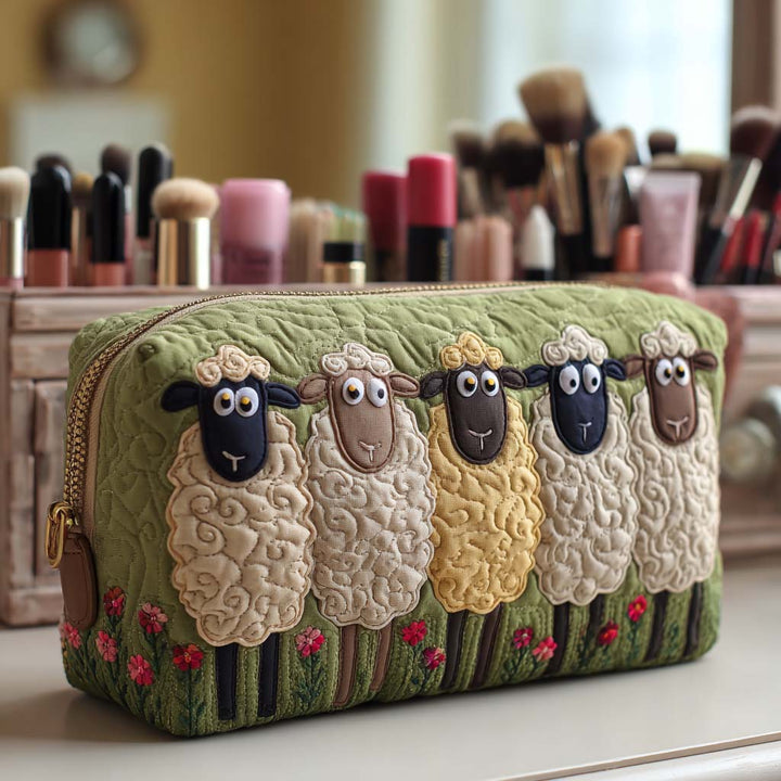 Trousse de toilette matelassée Moutons