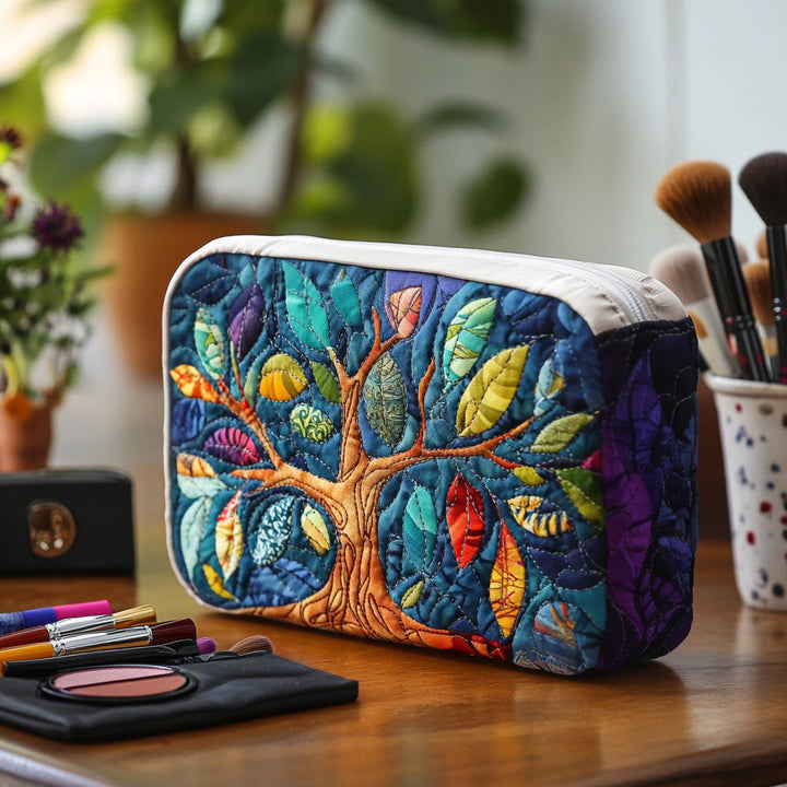 Trousse de toilette matelassée Arbre symbolique