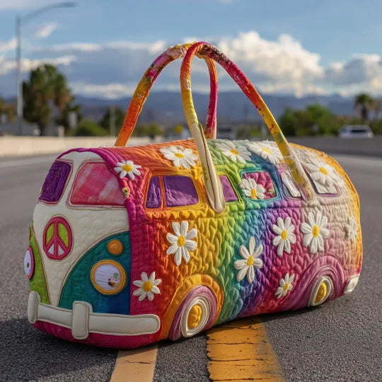 Sac de voyage matelassé - Camping-car arc-en-ciel