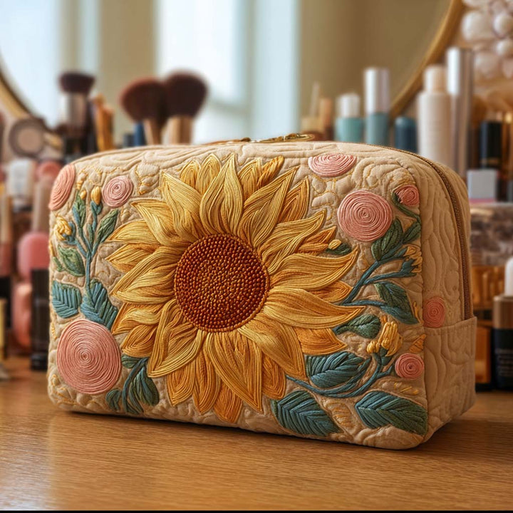 Trousse de toilette matelassée Soleil raffiné – Quinn
