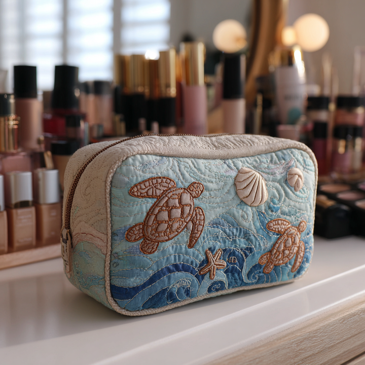 Trousse de toilette matelassée Tortue de mer – Renee