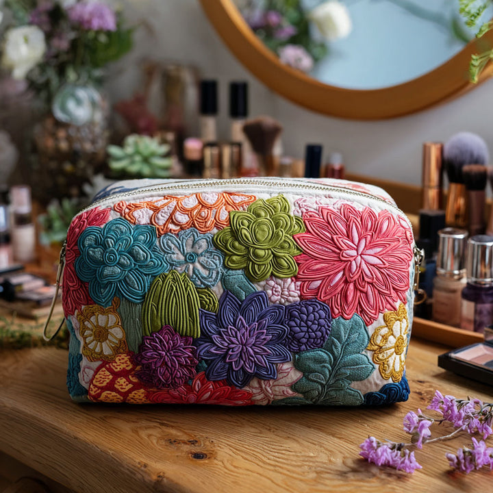 Trousse de toilette matelassée Jardin