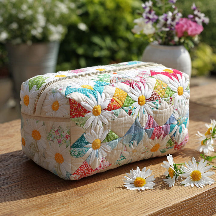 Trousse de toilette matelassée Fleurs raffinées – Summer